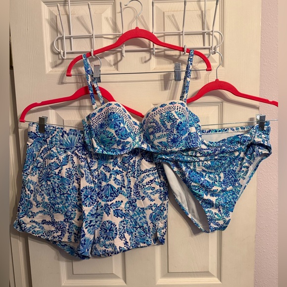 Lilly Pulitzer Other - Lilly Pulitzer 3 pc Swimwear - Turquoise Oasis Shell Me You Love Me
